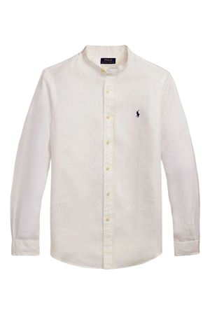 Camicia in lino bianco RALPH LAUREN | 710968925006WHITE